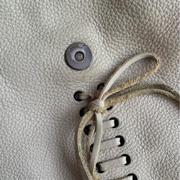 Rebecca Minkoff Backpack Leather tassel Drawstring Magnetic snap Closure Flaptop - Picture 13 of 16